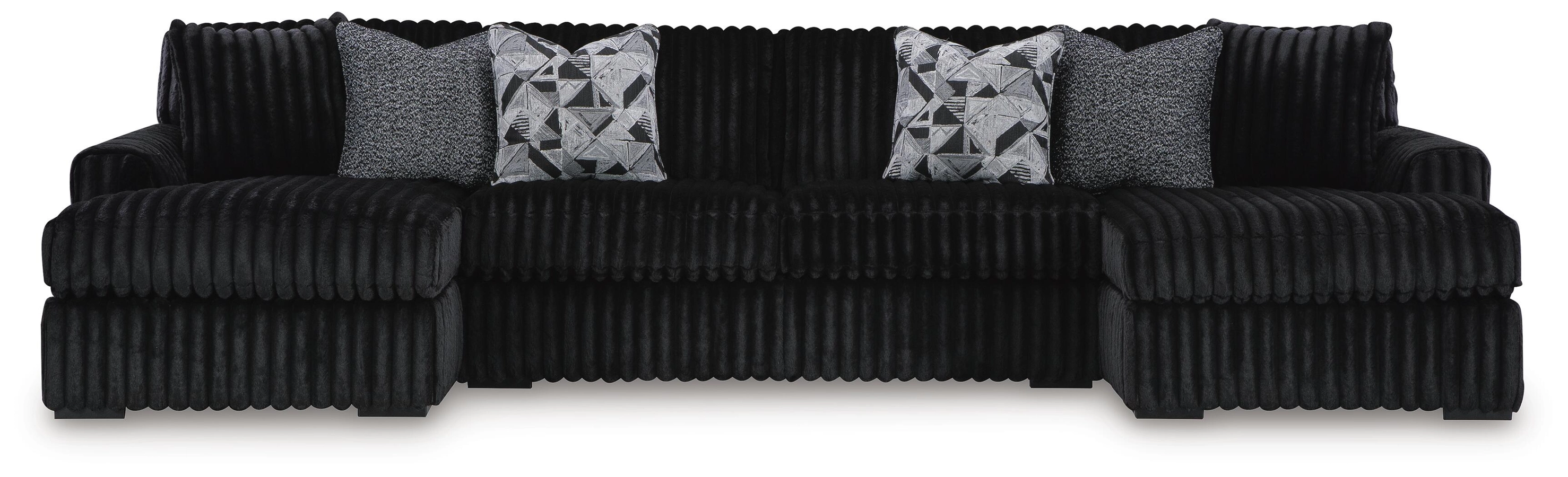 Midnight Madness 3-Piece Sectional with Chaise